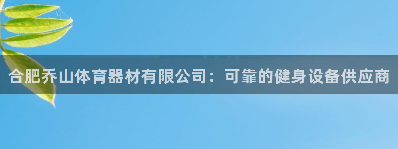 极悦官方网站app下载软件:合肥乔山体育器材有限公司:可靠的